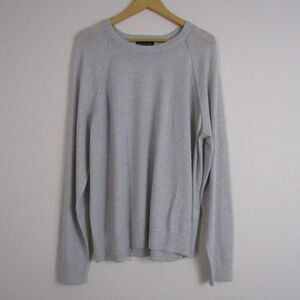 Banana Republic Men's Sweater XXL Gray Merino Wool Capsule Wardrobe Classic Prep